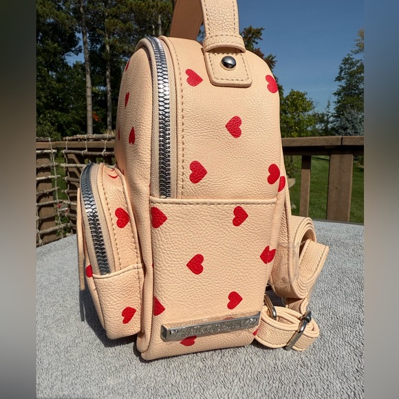 NWT! Betsey Johnson Pink Puppy Heart Mini Novelty Backpack - Picture 4 of 10